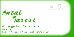 antal tarcsi business card